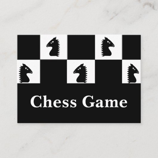 Black Knight Schaakspel Visitekaartje (Voorkant)