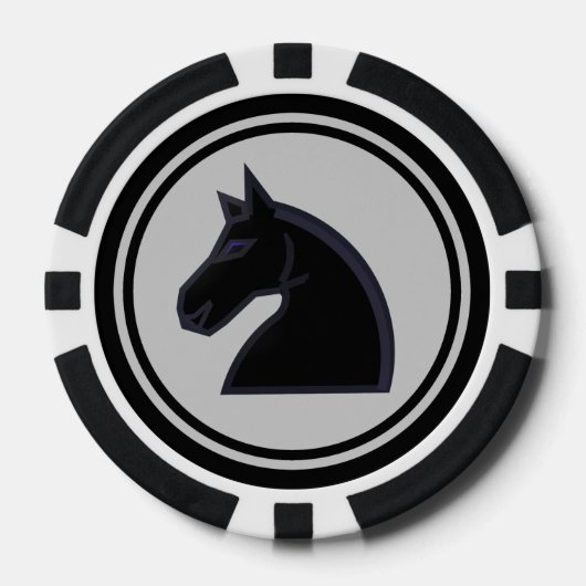 Black Knight Schaakstuk Pokerchips (Voorkant)