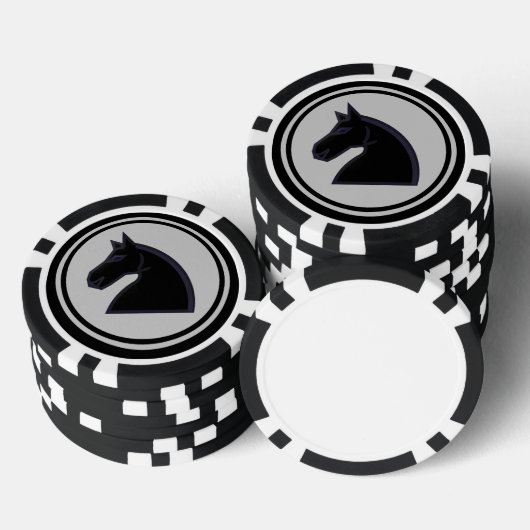 Black Knight Schaakstuk Pokerchips (Opstapeling)
