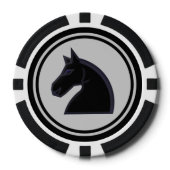 Black Knight Schaakstuk Pokerchips (Voorkant)