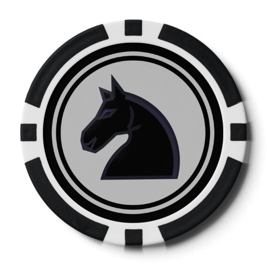 Black Knight Schaakstuk Pokerchips (Voorkant)