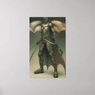 Black Knight Soldier Canvas Afdruk