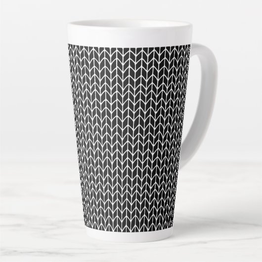 BLACK KNIT Tall Latte Mok (Rechterhoek)