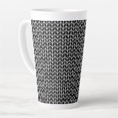 BLACK KNIT Tall Latte Mok (Linkerhoek)