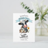 Black Koe Birthday Boy Briefkaart (Staand voorkant)