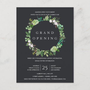 BLACK KRAFT FOLIAGE LIJST GRAND OPENING CEREMONY BRIEFKAART