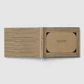 Black Kraft Minimal Moderne Lijnen Trouwen Gastenboek (Volledig)