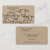 Black & Kraft Mobiele slager veehouder Visitekaartje (Voorkant / Achterkant)