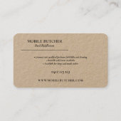 Black & Kraft Mobiele slager veehouder Visitekaartje (Achterkant)