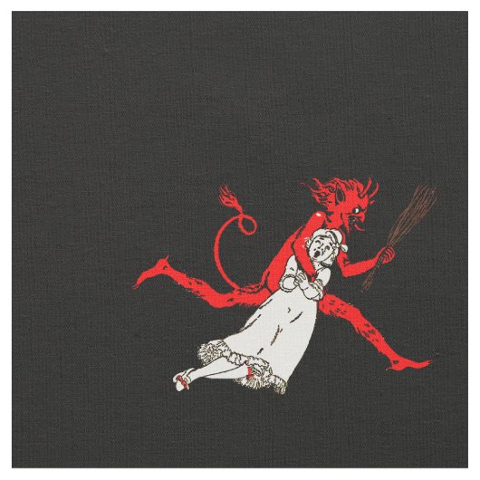 Black Krampus Fabric Stof (Close Up)