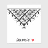 Black Kufiya Sticker (Vel)