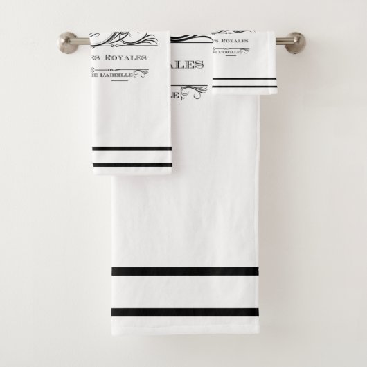 Black L’ hotel Des Royales Bathroom Towel Set Bad Handdoek (Insitu)