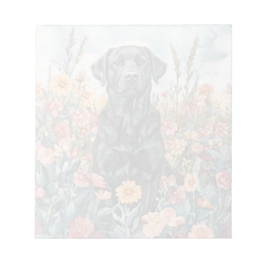 Black Lab - 5,5-inch x 6-inch Notitieblok (Voorkant)