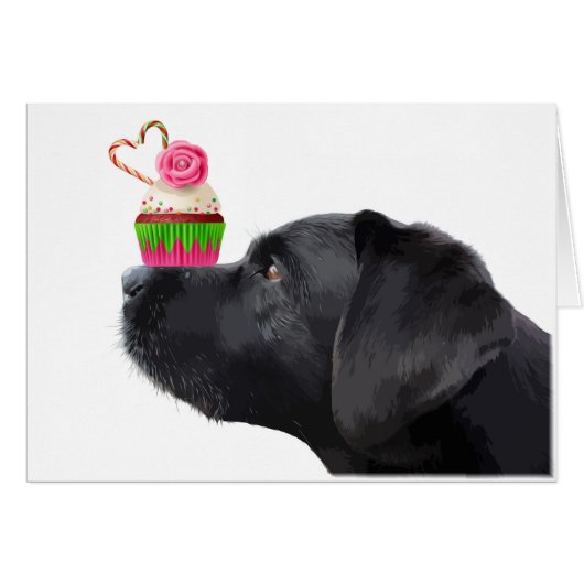 Black Lab All Occasion Kaart - Cupcake-Kaarten (Voorkant Horizontaal)