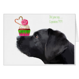Black Lab All Occasion Kaart - Cupcake-Kaarten