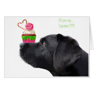 Black Lab All Occasion Kaart - Cupcake-Kaarten