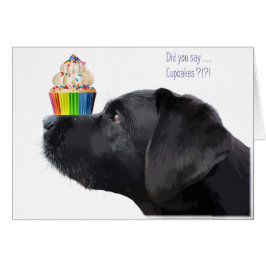 Black Lab All Occasion Kaart - Cupcake-Kaarten