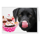 Black Lab All Occasion Kaart - Cupcake-Kaarten (Voorkant Horizontaal)
