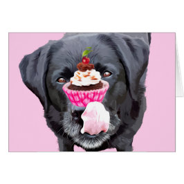 Black Lab All Occasion Kaart - Cupcake Kaarten - D