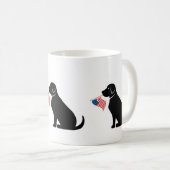 Black Lab American Flag Patriotic USA Coffee Mok (Voorkant rechts)