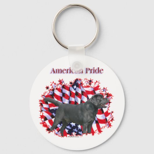 Black Lab American Pride Sleutelhanger (Voorkant)