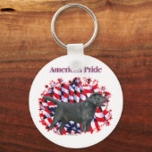 Black Lab American Pride Sleutelhanger (Voorkant)