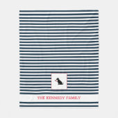 Black Lab Amerikaanse vlag FAMILIENAAM Patriottisc Fleece Deken (Voorkant)