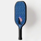 Black Lab Amerikaanse vlag nacht pickleball peddel Paddle (Links)