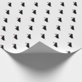 Black Lab Amerikaanse vlag VS Preppy Pet Love Cadeaupapier (Hoek)