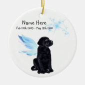 Black Lab Angel - kerstgedenkteken - Ornament (Voorkant)