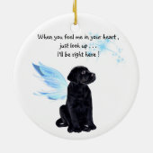 Black Lab Angel - kerstgedenkteken - Ornament (Achterkant)