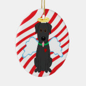 Black Lab Angel Kersthond Ornament (Rechts)