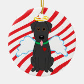 Black Lab Angel Kersthond Ornament (Voorkant)