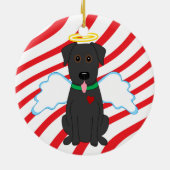 Black Lab Angel Kersthond Ornament (Achterkant)