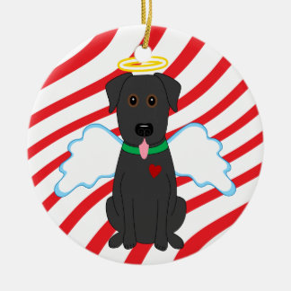 Black Lab Angel Kersthond Ornament