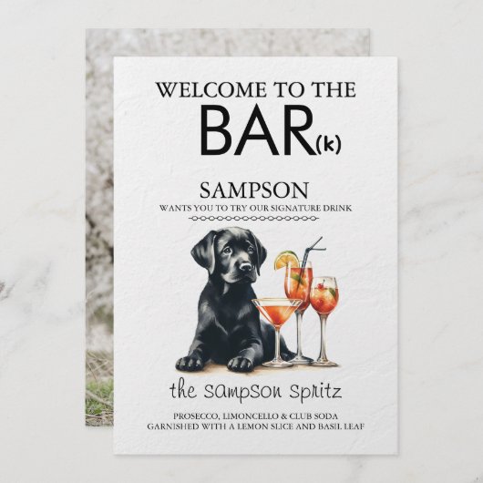 Black Lab Bar Menu (Voorkant / Achterkant)
