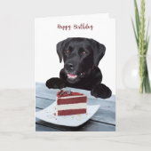 Black Lab Birthday Card - Dog Birthday Card Kaart (Voorkant)