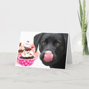Black Lab Birthday Card - Dog Birthday Kaart