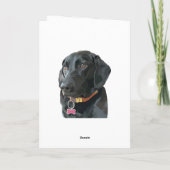 Black Lab Birthday Puppy Dog Labrador Retriever Kaart (Achterkant)