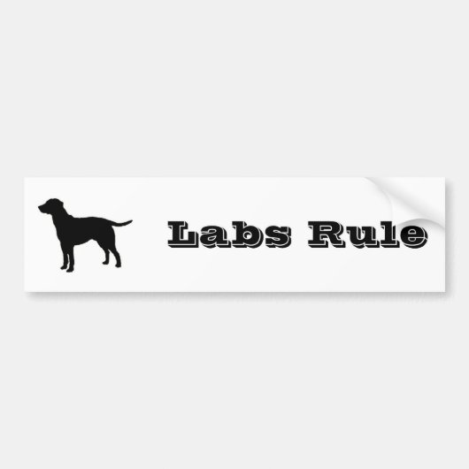 Black Lab Bumpersticker 1 (Voorkant)