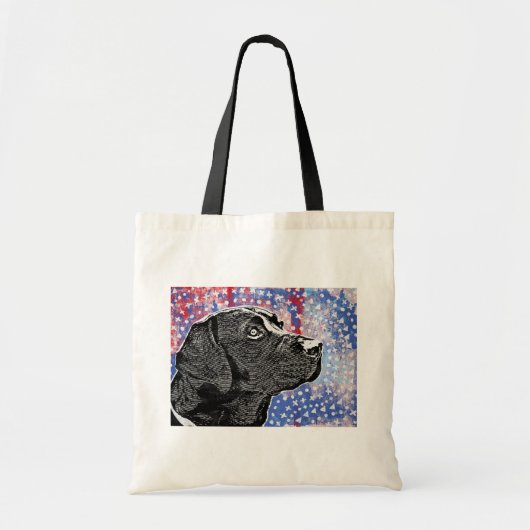 Black Lab Canvas tas Labrador Retriever Dog (Voorkant)