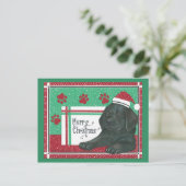 Black Lab Christmas-Briefkaart Feestdagenkaart (Staand voorkant)