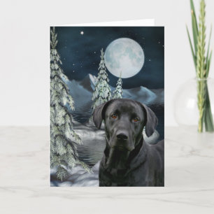 Black lab Christmas Feestdagen Kaart