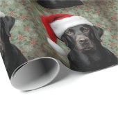 Black lab christmas gift wrap cadeaupapier (Rol Hoek)