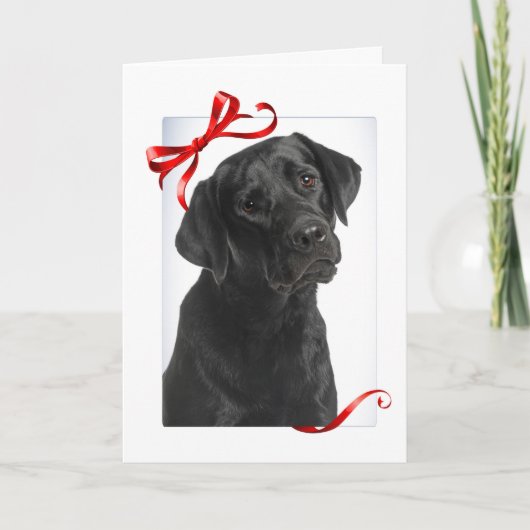 Black Lab Christmas-Kaart Feestdagen Kaart (Voorkant)
