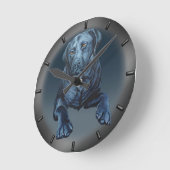 Black Lab Clock Labrador Retriever wandklok (Hoek)