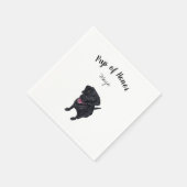 Black Lab Cocktail Napkins Servet (Hoek)