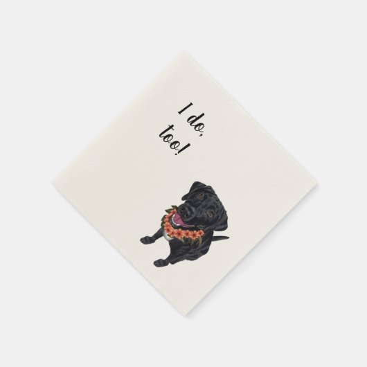 Black Lab Custom Cocktail Napkin Servet (Hoek)