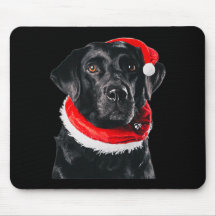 Black Lab Cute Santa Hat Afbeelding kerstcadeaus