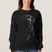Black Lab Dark Art Dog Mom Sweatshirt (Voorkant)